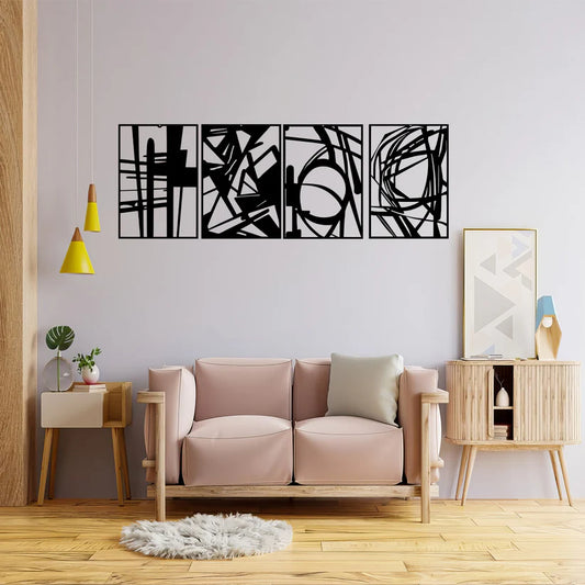 4 Cuadros abstractos. 40x28 cms c/u